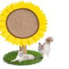 Cat Scratching Post; Cat Scratcher For Indoor Cats; Sunflower Kitten Flower Scratch Board