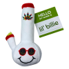 My Name is Lil Billie, Funny Weed Theme Catnip Toy, Cute Stuffed Parody Pot Bong, Cool Plush 420 Novelty Gift for Pets & Their Owners