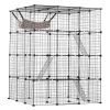 Large 4-tier Cat Cage 41 x 41 x 55" Metal Wire Cat Enclosure with Hammock