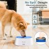 Dog Water Bowl No Spill 2L/70oz Spill Proof Dog Water Bowl Slow Water Feeder for Dogs No Splash Pet Water Bowl Dispenser for Messy Drinkers Vehicle Tr
