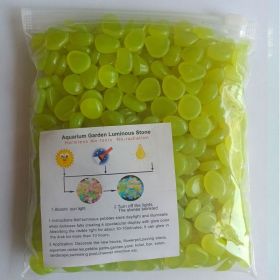 Colorful Pebbles For Fish Tank; Luminous Stone Artificial Fluorescent Stone For Vase Potted Plants (Color: Bright Yellow, Quantity: 200pcs/bag)