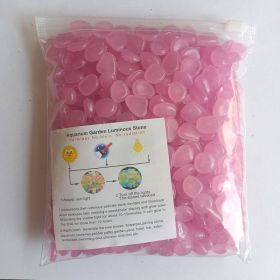 Colorful Pebbles For Fish Tank; Luminous Stone Artificial Fluorescent Stone For Vase Potted Plants (Color: Purple, Quantity: 200pcs/bag)