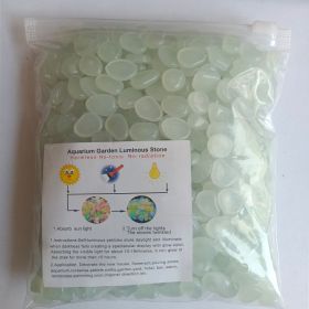 Colorful Pebbles For Fish Tank; Luminous Stone Artificial Fluorescent Stone For Vase Potted Plants (Color: White, Quantity: 200pcs/bag)